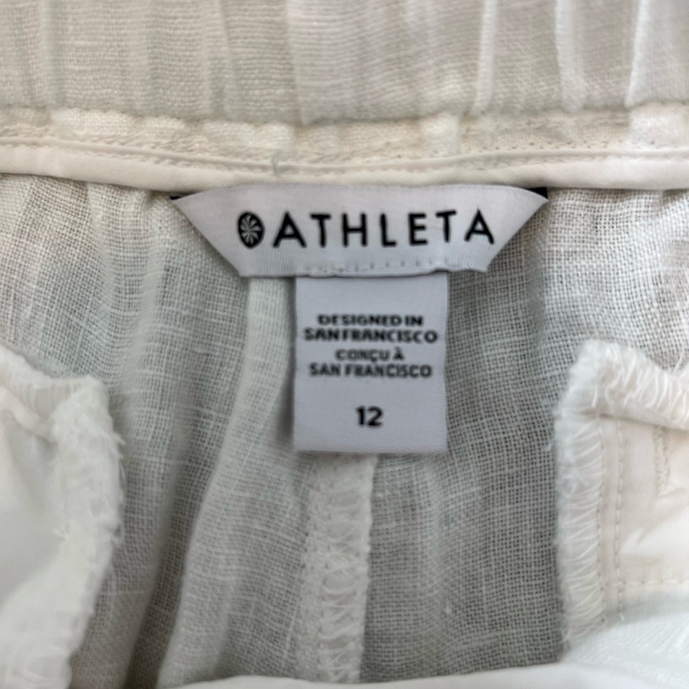 Athleta White Linen Trousers - Picture 4 of 5